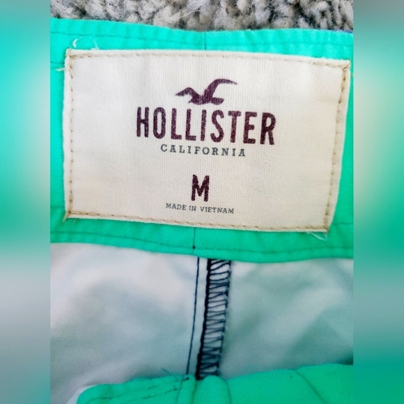 💚5/$25 Hollister Board Shorts Blue & White LSwim Trunks Beach Surf Size Medium - Picture 5 of 5